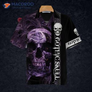 gothic skull hawaiian shirt cool black shirt for and 4