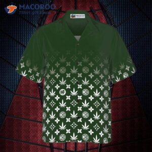 gradient marijuana pattern hawaiian shirt for 2