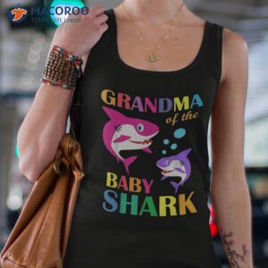 grandma of the baby birthday shark shirt tank top 4