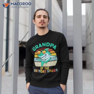 grandpa matching family shark birthday shirt sweatshirt 1