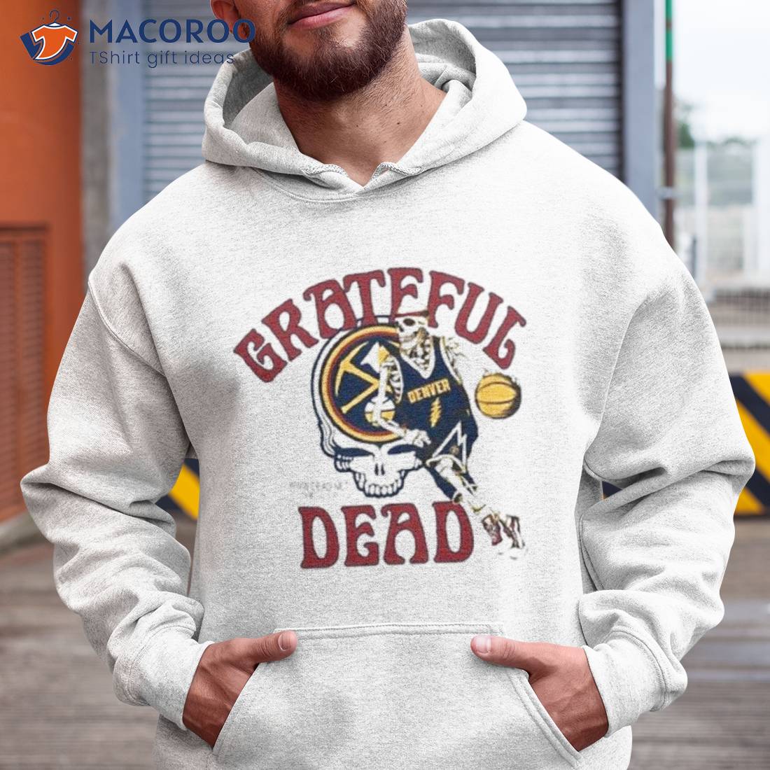2023 Grateful Dead Denver Nuggets Skull Skeleton T Shirt, hoodie