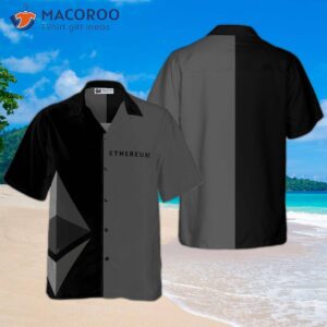 Gray And Black Ethereum Cryptocurrency Hawaiian Shirt