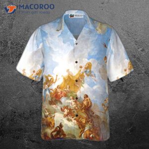 greek gods on mount olympus hawaiian shirt 2