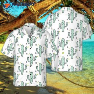 green mint cactus hawaiian shirt 0