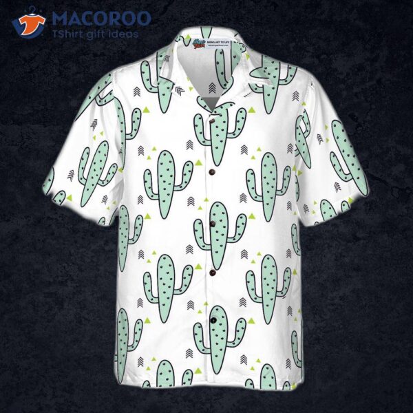 Green Mint Cactus Hawaiian Shirt