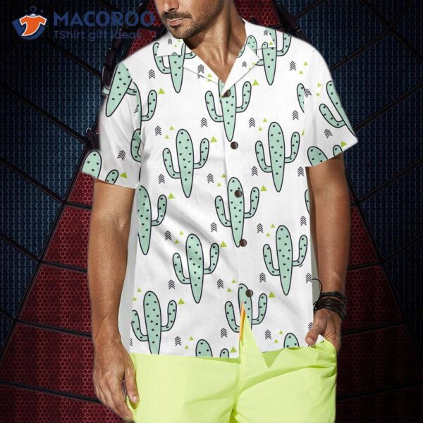 Green Mint Cactus Hawaiian Shirt