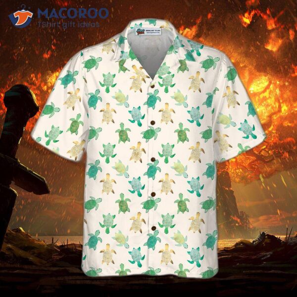 Green Sea Turtle Hawaiian Shirt