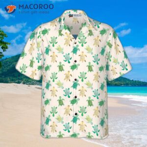 green sea turtle hawaiian shirt 2