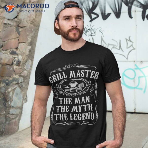Grill Master The Man Myth Legend Funny Bbq Smoker Gift Shirt