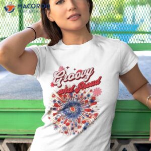 groovy and proud fireworks flowers design shirt tshirt 1