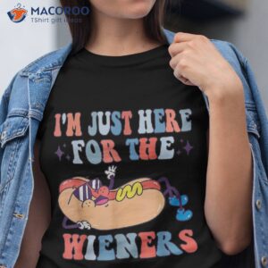 Groovy Funny Hot Dog I’m Just Here For The Wieners Sausage Shirt
