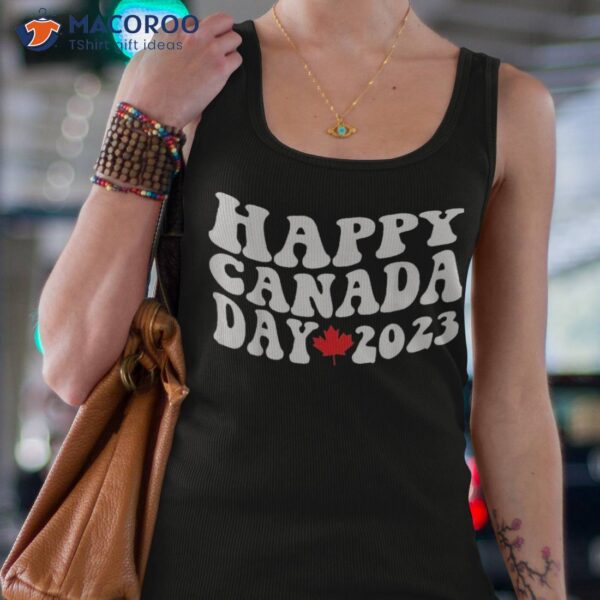 Groovy Happy Canada Day 2023 Canadian Flag Shirt