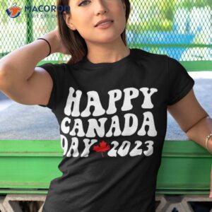 groovy happy canada day 2023 canadian flag shirt tshirt 1