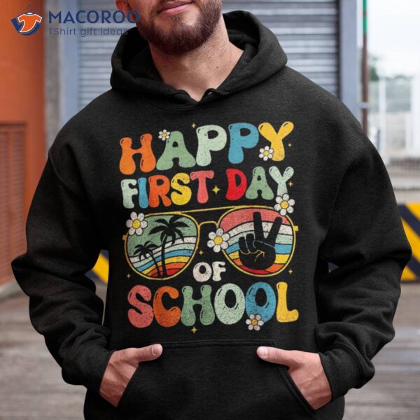 Groovy Happy First Day Of School Back To Teachers Shirt