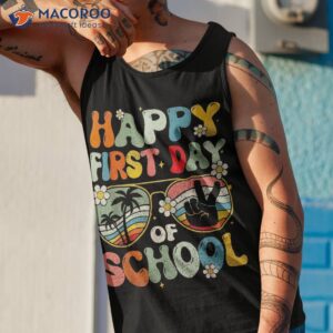 groovy happy first day of school back to teachers shirt tank top 1