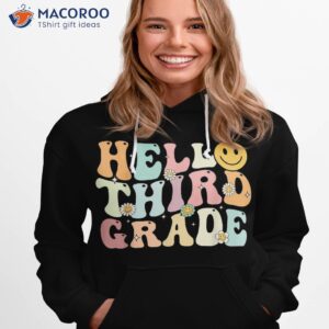 groovy hello 3rd third grade back to school teachers student shirt hoodie 1