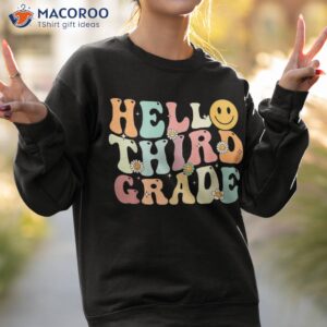 groovy hello 3rd third grade back to school teachers student shirt sweatshirt 2