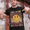Groovy Here I Come Fourth Grade Funny Back To School Shirt