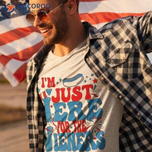 groovy i m just here for the wieners hot dog 4th of july shirt tshirt 3