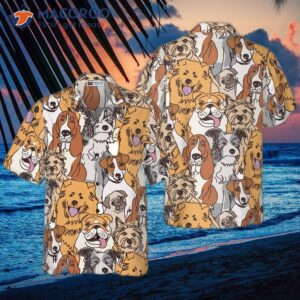 Group Of Dogs Seamless Pattern Hawaiian Shirt