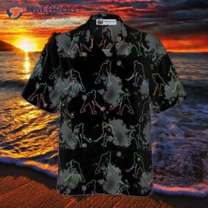 grunge pattern boys hockey hawaiian shirt 2