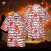 Guitar And Flower Seamless Pattern Hawaiian Shirt