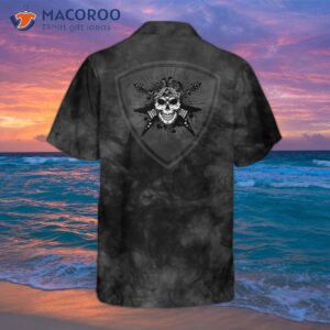 guitar and skull hawaiian shirt 3