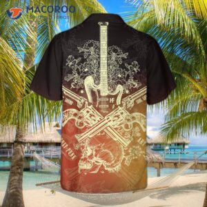 guitar rock and roll colorful hawaiian shirt 3