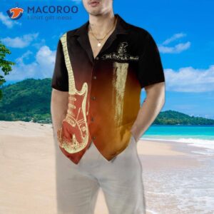 guitar rock and roll colorful hawaiian shirt 4
