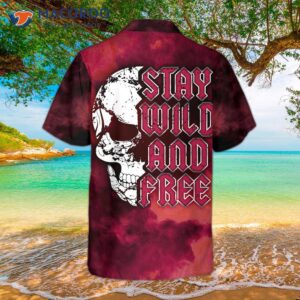 guitar stay wild and free hawaiian shirt 1