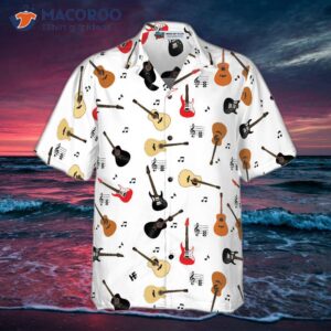 guitar themed hawaiian shirt 2