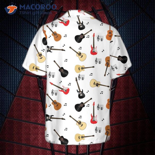 Guitar-themed Hawaiian Shirt