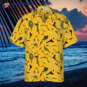 gun military gear hawaiian shirt 2