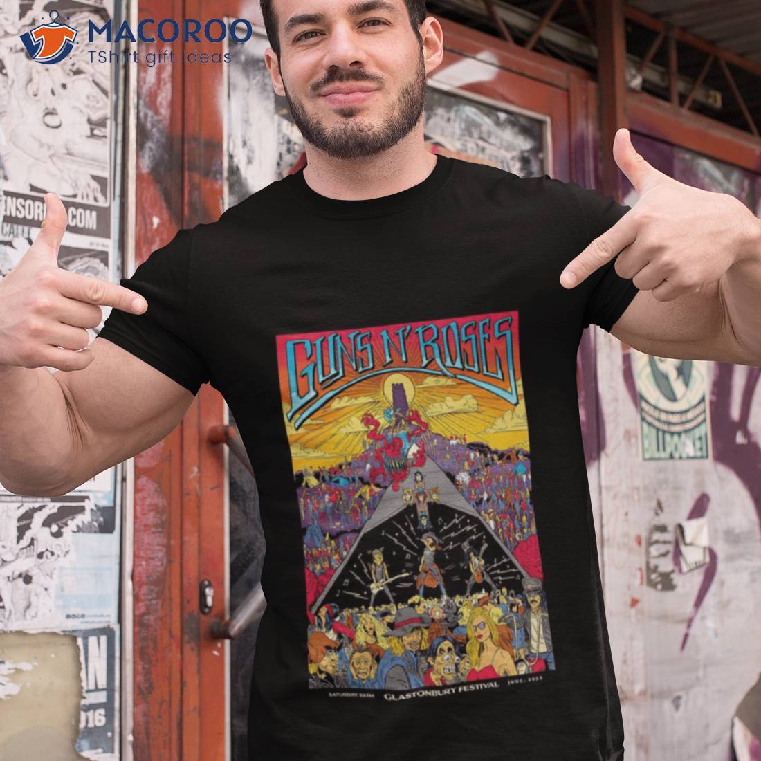 Guns And Roses Saturday 24th June 2023 Glastonbury Festival Shirt Guns And Roses Saturday 24th June 2023 Glastonbury Festival Shirt