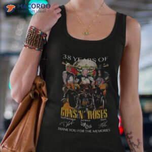 guns n roses 38 years of 1985 2023 duff mckagan axl rose and slash thank you for the memories signatures shirt tank top 4