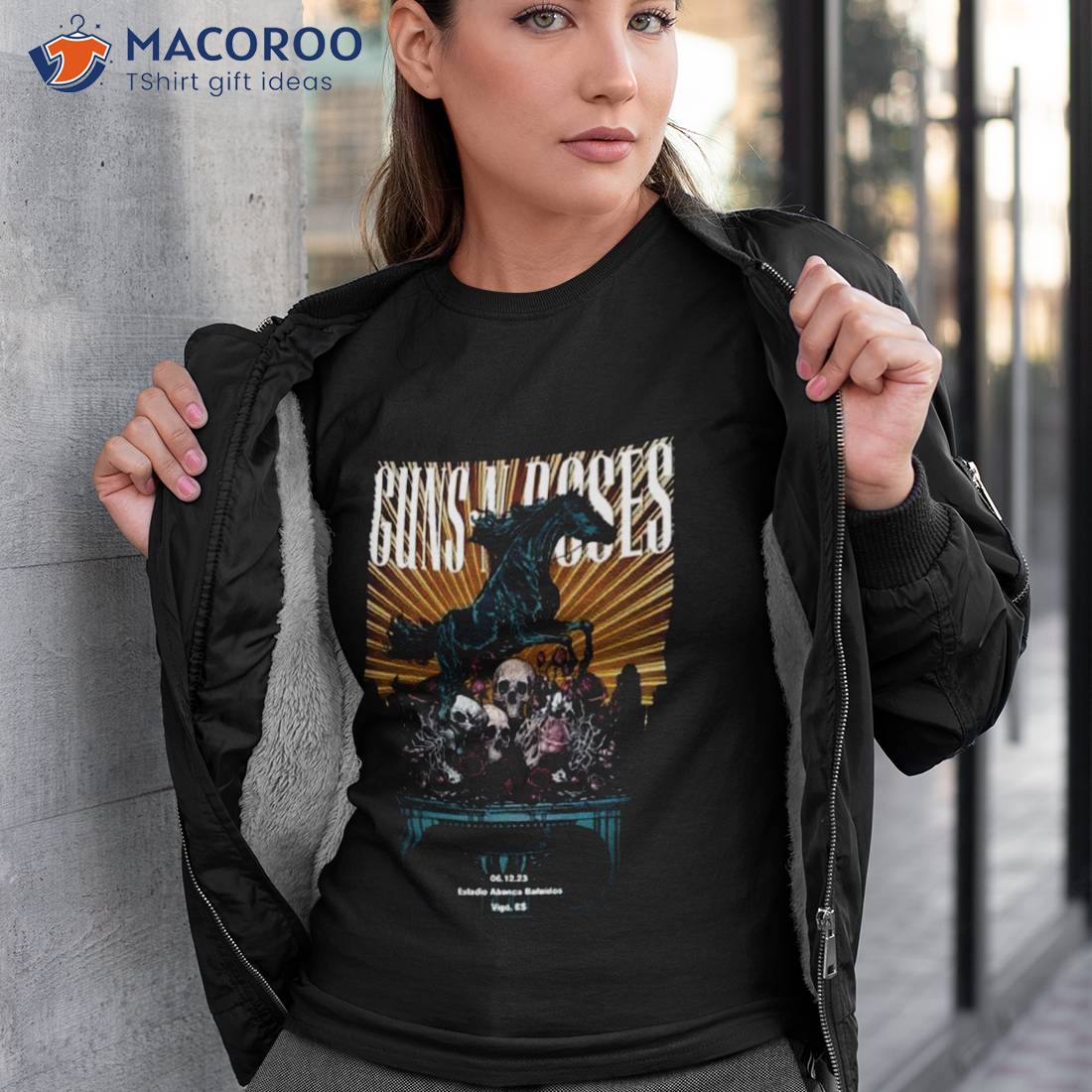 Kære kapacitet Start Guns N' Roses Vigo Es 06 12 2023 Tour Poster Shirt