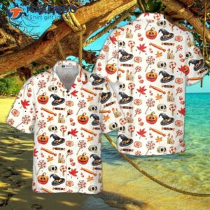 halloween art print hawaiian shirt 4