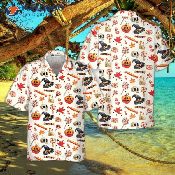 Halloween Art Print Hawaiian Shirt