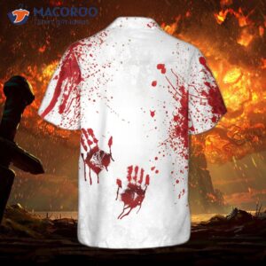 halloween blood splatter hawaiian shirt 3