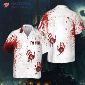 halloween blood splatter hawaiian shirt 4