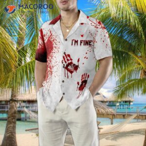 halloween blood splatter hawaiian shirt 5