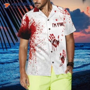 halloween blood splatter hawaiian shirt 6