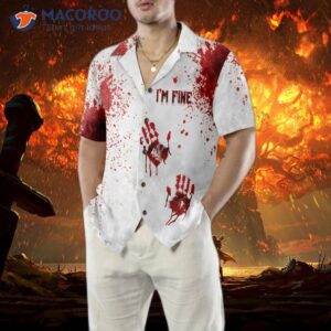 halloween blood splatter hawaiian shirt 8