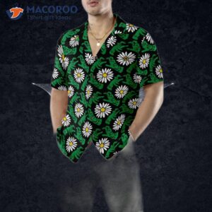 halloween frankenstein s monster and daisies hawaiian shirt 5