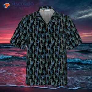 halloween hawaiian shirt with hands of the dead 1