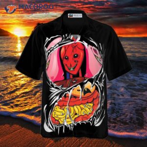 halloween horror human guts hawaiian shirt 2