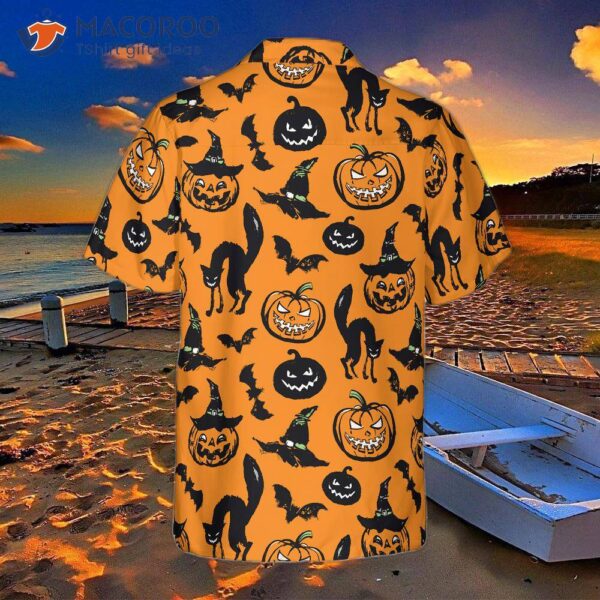 Halloween-patterned Hawaiian Shirt