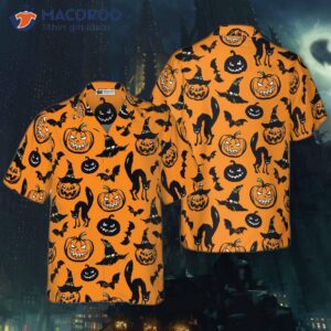 halloween patterned hawaiian shirt 3