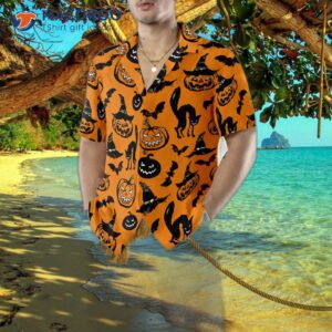 halloween patterned hawaiian shirt 4