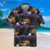 Halloween Pumpkin And Black Cats Hawaiian Shirt